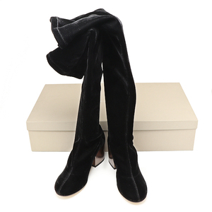  unused fabio rusko-ni boots long boots 37 black bell bed FABIO RUSCONI