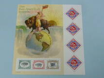 21MI　P　米国切手　2001年　SC#3505　パン・アメリカン博逆刷切手100年　4種　7面シート　未使用NH・VF_画像1