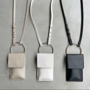 革ショルダーバッグ 小物入れ ミニポシェット ミニポシェット iPhoneケース