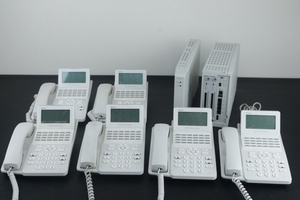 15年製!!【NTT】αA1 ビジネスフォン８点セット（A1-24STEL-1W）（A1-MES-1）（A1-2ACOGW）業務用電話機　現状品