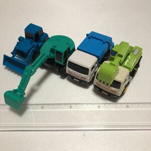 まとめ売り　清掃車　ショベルカー　ミニカー　玩具　4点セット