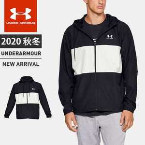 新品国内正規SMサイズ アンダーアーマ（UNDERARMOUR）STORM:耐久性に優れた撥水加工ウィンドジャケット1329297BLK/OXW