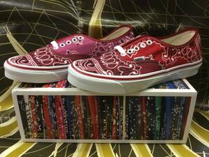 バンズ ベドウィン オーセンティック US9.5 27.5cm 未使用 赤 Vans Vault × Bedwin & The Heartbreakers ペイズリー