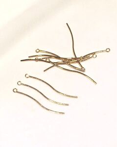 ピアスパーツ ハンドメイド イヤリングパーツ ウェーブくねくね おしゃれ ひねり ゆらゆら アクセサリー パーツ チャーム 金属