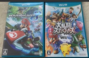 WiiU マリオカート8 +大乱闘スマッシュブラザーズ 動作確認済み 送料無料