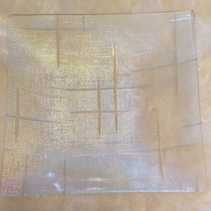 ガラス角平皿 お茶うけ 光沢 12cm
