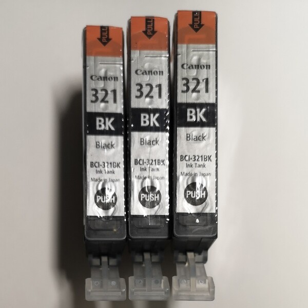 Canon純正プリンターインク BCI-321BK 黒 3個セット