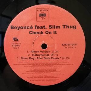 【12''】Beyonc Feat. Slim Thug Check On It - 82876 77046 1 - *32