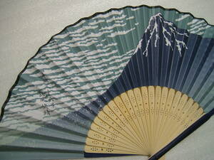 .. three 10 six .. manner .. pattern fan 21cm. ornament north . Mt Fuji 