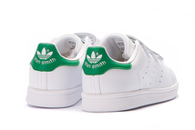 送料無料 18cm●adidas Originals STAN SMITH CF C アディダス スタンスミス 白 緑 キッズ スニーカー M20607 靴 親子 リンク コーデ_画像3