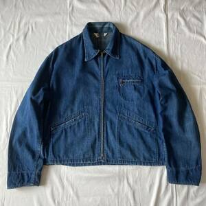 30's 40's special Vintage vintage red ear Denim Zip up jacket denim