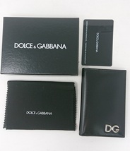 新品 ドルチェ＆ガッバーナ 名刺入れ パスケース 黒 DOLCE&GABBANA ブラック 二つ折り名刺入れ 定期入れ D&G ドルガバ カード入れ_画像1