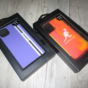即決 送料無料◆2個セット KANGOL iPhone11 XR兼用 SAND LINE アイフォン スマホ 携帯 ケース カバー カンゴール オレンジ パープル 紫 os1