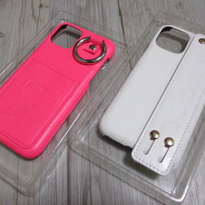 即決 送料無料★2個セット KANGOL iPhone11 Pro アイフォン スマホ 背面 ケース カバー カラビナ ポケット カンゴール 白 ピンク AP-1