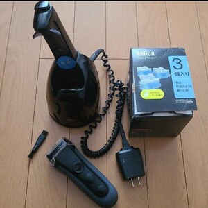 BRAUN S3 髭剃り電気シェーバー 洗浄液3個セット付き