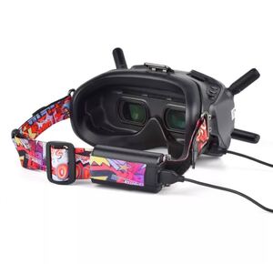 ☆赤☆DJI FPV ゴーグル ヘッドバンド バッテリー収納可