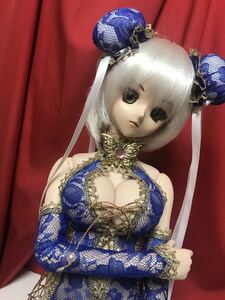 D†trip DDdy SDGr少女用レースチャイナ 青×金 ＤＤ Ｌ胸も可