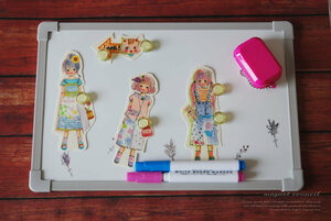 Art hand Auction ★Handmade * Three paper dolls board * Free shipping * 1 item! ★, handmade works, interior, miscellaneous goods, others