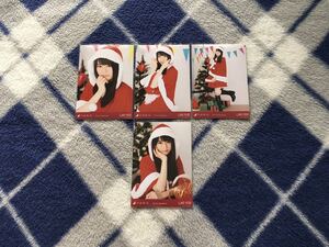 山崎怜奈 生写真 2015.Christmas（サンタ） 4種コンプ