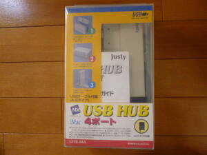 ジャンク・未使用／Justy　UHB-04A　USB　HUB　1台／4ポート　トライコーポレーション　PC98　NXシリーズ　OHCI　UHCI