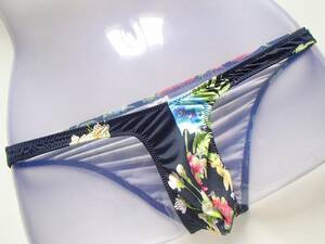 bra42 ◎【最後の1点】【Rei do bikini 】立体フルシーム バックギャザー付 フルバック メンズビキニ 黒花柄 Mサイズ ◎ 