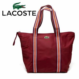 LACOSTE ラコステ ミニ トートバッグ レッド NF3620 パッカブル L.12.12 ハンドバッグ トート ファスナートート ミニバッグ 防水 折り畳み