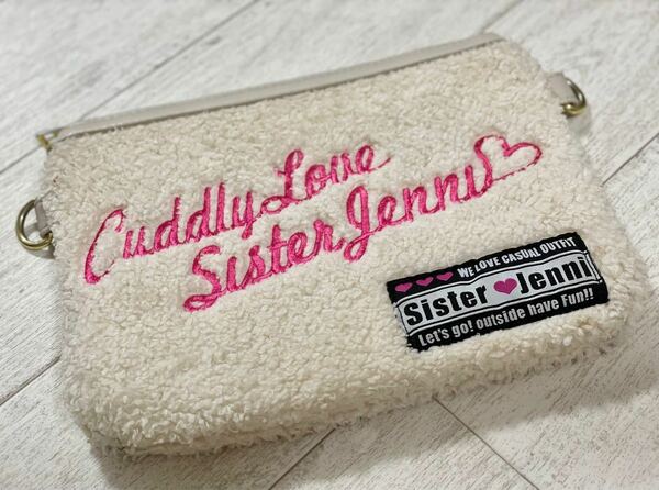 もこもこ　ポーチ　sister jenni ジェニィ　バッグ　刺繍