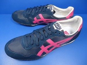 9768■美品 asics onitsukatiger TH109L SERRANO アシックス オニツカタイガー セラーノ スニーカー 紺 ネイビー ピンク 28 cm