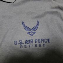 U.S. AIR FORCE RETIRED 半袖ポロシャツ　L　中古_画像4