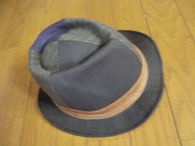 CESLIFY　ベージュ系3色　布製中折れ帽子　薄いベージュレザー風テープ　サイズ：58.5cm ベトナム製　中古_画像1