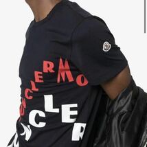 ★希少★ MONCLER Tシャツ Ｌ　ネイビー モンクレール ロゴ ワッペン 赤字_画像2