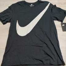 ラスト 新品未使用 NIKE 半袖 Tシャツ Mサイズ SWOOSH ビッグロゴ スウォッシュ ナイキ メンズ 黒 ブラック_画像1