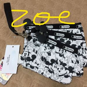 【新品☆】LeSportsac レスポートサック ミッキーマウス 3連ポーチ