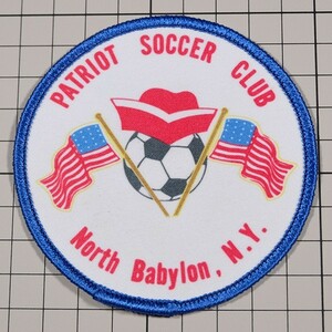 AP59 パトリオット サッカークラブ ノース バビロン 丸形 ワッペン パッチ PATRIOT SOCCER CLUB North Babylon, N.Y.