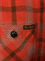 【未使用タグ付】 TOYS McCOY トイズマッコイ TMS1618 NEL CHECKED WORK SHIRT チェック ネルシャツ サイズ17 赤系_画像4