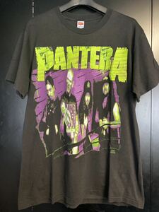 当時物　90'S パンテラ　ヴィンテージTシャツ　　コピーライト　バンドTシャツ　サイズL PANTERA Tシャツ　ブラック　シングルステッチ