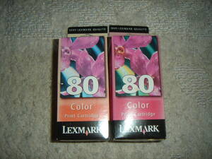  new goods unused * original ink LEXMARK 80* color 2 piece set 