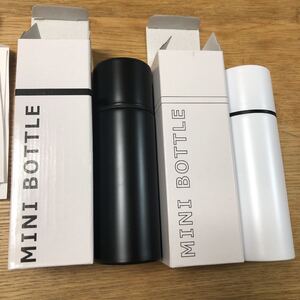 ミニボトル 140ml ステンレスボトル 白黒2本