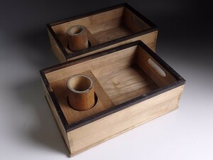 Yaqu　煙草盆　木製品　一対