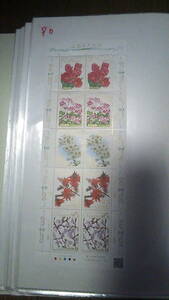  unused stamp commemorative stamp ..... flower no. 6 compilation wrinkle equipped 80 jpy 10 sheets seat 800 jpy minute 