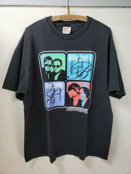 ELTON JOHN エルトン ジョン & BILLY JOEL ビリー ジョエル バンドTシャツ / メンズXL face to face tour 2001