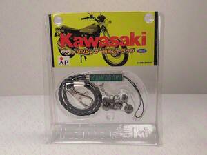 【即決】Kawasaki メタル＆レザー 携帯ストラップ カワサキ [083]