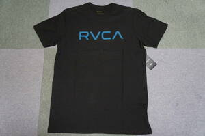 送込 新品 RVCA ルーカ 半袖Tシャツ BIGルーカ STANDARD TEE 希少カラー ブラック×ブルー 完売 スケボー サーフ 