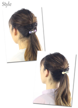 ポニーフック/キレイめアクセ パステル ビーズ ストーン パール pn140☆ミント/ヘアカフス ヘアアクセサリー_画像2