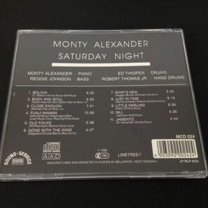 レア廃盤 オリジナル盤 モンティー・アレキサンダー MONTY ALEXANDER SATURDAY NIGHT MCD 024 W.GERMANY盤 の画像4
