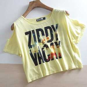 春夏　送料無料　*ZIDDY*　ジディー　肩開きショート丈Tシャツ　１５０　♪