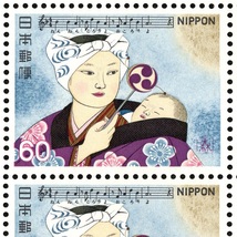 郵便切手シート 「日本の歌シリーズ 第8集」(子もり歌)(椰子の実) 各1シート計2シート 1981年(昭和56年)2月9日 Stamps Japanese song_画像4