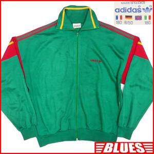 即決★フランス製 adidas★メンズL位 トラックジャージ アディダス 180 緑 グリーン スポーツウェア 長袖 トラックジャケット ブルゾン