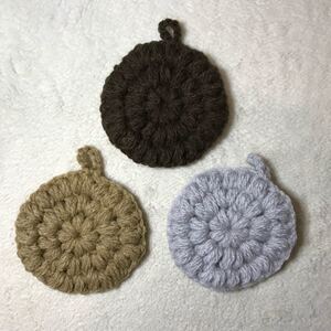 アクリルたわし エコたわし 手編み 抗菌防臭