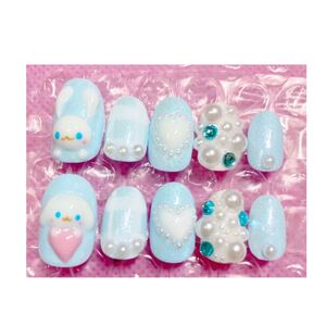 ネイルチップ ハンドメイド ジェルネイル ミディアム
